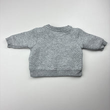 Load image into Gallery viewer, Boys Anko, grey marle quilted sweater / jumper, FUC, size 000,  