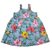 Load image into Gallery viewer, Girls Jack &amp; Milly, lined organic cotton / linen floral dress, GUC, size 2, L: 50cm