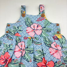 Load image into Gallery viewer, Girls Jack &amp; Milly, lined organic cotton / linen floral dress, GUC, size 2, L: 50cm
