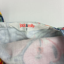 Load image into Gallery viewer, Girls Jack &amp; Milly, lined organic cotton / linen floral dress, GUC, size 2, L: 50cm