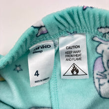 Load image into Gallery viewer, Girls Anko, fleece winter pyjama pants, rabbits, GUC, size 4,  