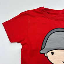 Load image into Gallery viewer, Boys red, cotton tee / top, light mark right shoulder, FUC, size 4,  