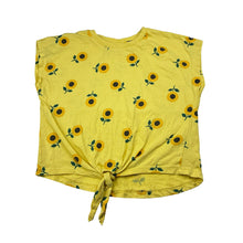Load image into Gallery viewer, Girls Mango, floral cotton tie front top, GUC, size 8,  