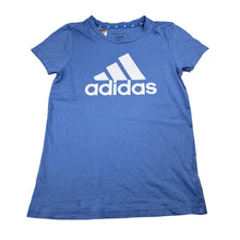 Load image into Gallery viewer, Girls Adidas, blue cotton sports / activewear top, GUC, size 11-12,  
