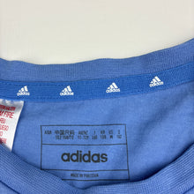 Load image into Gallery viewer, Girls Adidas, blue cotton sports / activewear top, GUC, size 11-12,  