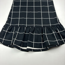 Load image into Gallery viewer, Girls FUZARKA, black &amp; white check short sleeve dress, GUC, size 9-10, L: 66cm