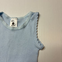 Load image into Gallery viewer, Unisex Dymples, blue ribbed cotton singlet top, GUC, size 0000,  