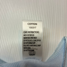 Load image into Gallery viewer, Unisex Dymples, blue ribbed cotton singlet top, GUC, size 0000,  