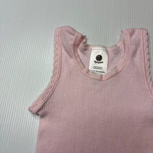 Load image into Gallery viewer, Girls Dymples, pink ribbed cotton singlet top, GUC, size 0000,  