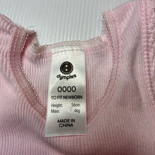 Load image into Gallery viewer, Girls Dymples, pink ribbed cotton singlet top, GUC, size 0000,  