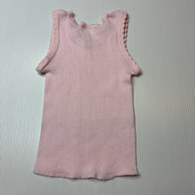 Load image into Gallery viewer, Girls Dymples, pink ribbed cotton singlet top, GUC, size 0000,  