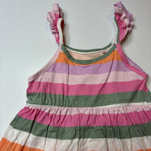 Load image into Gallery viewer, Girls Mango, striped cotton summer dress, EUC, size 4, L: 53cm