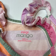 Load image into Gallery viewer, Girls Mango, striped cotton summer dress, EUC, size 4, L: 53cm
