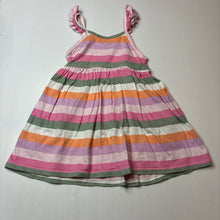 Load image into Gallery viewer, Girls Mango, striped cotton summer dress, EUC, size 4, L: 53cm