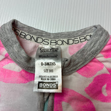 Load image into Gallery viewer, Girls Bonds, stretchy zip wondersuit / zippy / romper, GUC, size 000,  