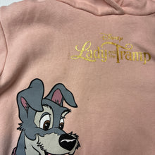 Load image into Gallery viewer, Girls H&amp;M, Disney Lady &amp; the Tramp fleece lined hoodie sweater, FUC, size 7-8,  