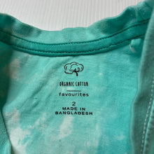 Load image into Gallery viewer, Unisex Favourites, tie dyed organic cotton singlet top, FUC, size 2,  