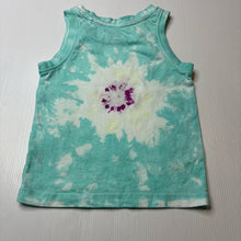 Load image into Gallery viewer, Unisex Favourites, tie dyed organic cotton singlet top, FUC, size 2,  
