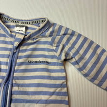 Load image into Gallery viewer, Unisex Bonds, striped zip wondersuit / zippy / romper, FUC, size 000,  
