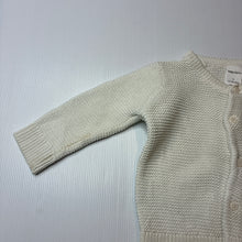 Load image into Gallery viewer, Girls Baby Berry, knitted cotton cardigan, marks back sleeves, FUC, size 1,  