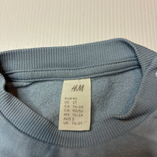 Load image into Gallery viewer, Girls H&amp;M, fleece lined lightweight cotton sweater / jumper, FUC, size 2,  