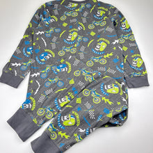 Load image into Gallery viewer, Boys Neon, cotton all-in-one pyjamas / sleepsuit, EUC, size 8,  