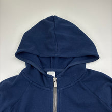 Load image into Gallery viewer, Unisex Bonds, navy fleece lined zip hoodie sweater, GUC, size 6,  