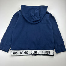 Load image into Gallery viewer, Unisex Bonds, navy fleece lined zip hoodie sweater, GUC, size 6,  