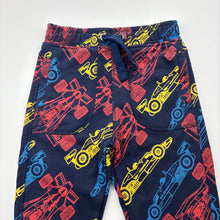 Load image into Gallery viewer, Boys Tu, cotton track pants, racing cars, Inside leg: 39cm, EUC, size 3-4,  