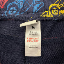 Load image into Gallery viewer, Boys Tu, cotton track pants, racing cars, Inside leg: 39cm, EUC, size 3-4,  