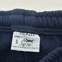 Load image into Gallery viewer, Unisex PICKLES, fleece lined navy track pants, Inside leg: 50cm, EUC, size 5,  