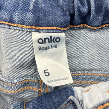 Load image into Gallery viewer, Boys Anko, blue stretch denim jeans, adjustable, Inside leg: 49.5cm, FUC, size 5,  