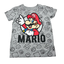 Load image into Gallery viewer, Boys Nintendo, Super Mario grey marle tee / top, GUC, size 4,  