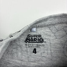 Load image into Gallery viewer, Boys Nintendo, Super Mario grey marle tee / top, GUC, size 4,  