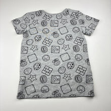 Load image into Gallery viewer, Boys Nintendo, Super Mario grey marle tee / top, GUC, size 4,  