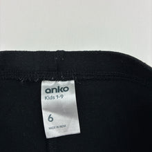 Load image into Gallery viewer, Girls Anko, black stretchy leggings, Inside leg: 41cm, FUC, size 6,  