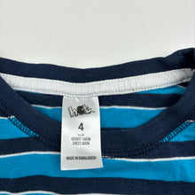 Load image into Gallery viewer, Boys H&amp;T, striped cotton long sleeve tee / top, FUC, size 4,  