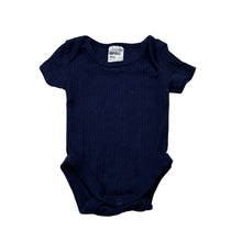 Load image into Gallery viewer, Unisex Anko, navy ribbed cotton bodysuit / romper, GUC, size 00000,  