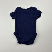 Load image into Gallery viewer, Unisex Anko, navy ribbed cotton bodysuit / romper, GUC, size 00000,  