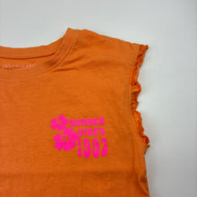 Load image into Gallery viewer, Girls Primark, orange cotton tee / top, FUC, size 4-5,  