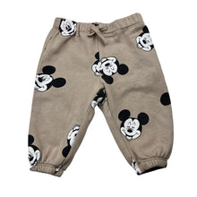 Load image into Gallery viewer, Unisex H&amp;M, Disney Mickey Mouse fleece lined pants / bottoms, FUC, size 00,  