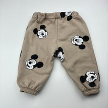 Load image into Gallery viewer, Unisex H&amp;M, Disney Mickey Mouse fleece lined pants / bottoms, FUC, size 00,  