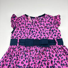 Load image into Gallery viewer, Girls POIM, animal print cotton dress, wash fade, FUC, size 2-3, L: 44cm