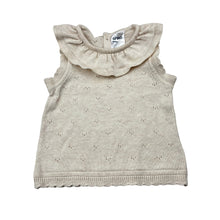 Load image into Gallery viewer, Girls Anko, knitted pointelle cotton sleeveless top, GUC, size 0000,  