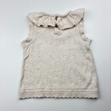 Load image into Gallery viewer, Girls Anko, knitted pointelle cotton sleeveless top, GUC, size 0000,  