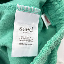 Load image into Gallery viewer, Unisex Seed, green terry shorts, elasticated, light mark back hem, FUC, size 0,  