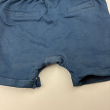 Load image into Gallery viewer, Boys Next, navy cotton overalls / shortalls, light mark on bottom, FUC, size 1,  