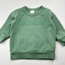 Load image into Gallery viewer, Unisex Bonds, green Tech Sweats sweater / jumper, light marks on front, FUC, size 000,  