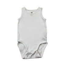Load image into Gallery viewer, Unisex H&amp;M, white organic cotton singletsuit romper, GUC, size 0,  