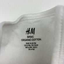 Load image into Gallery viewer, Unisex H&amp;M, white organic cotton singletsuit romper, GUC, size 0,  